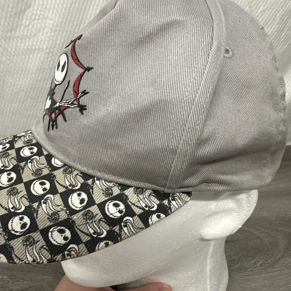 Disney Parks Jack Skellington Nightmare Before Christmas Youth Baseball Cap Gray